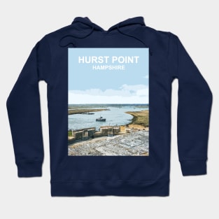 Hurst Point Hampshire gift. New Forest Travel poster Hoodie